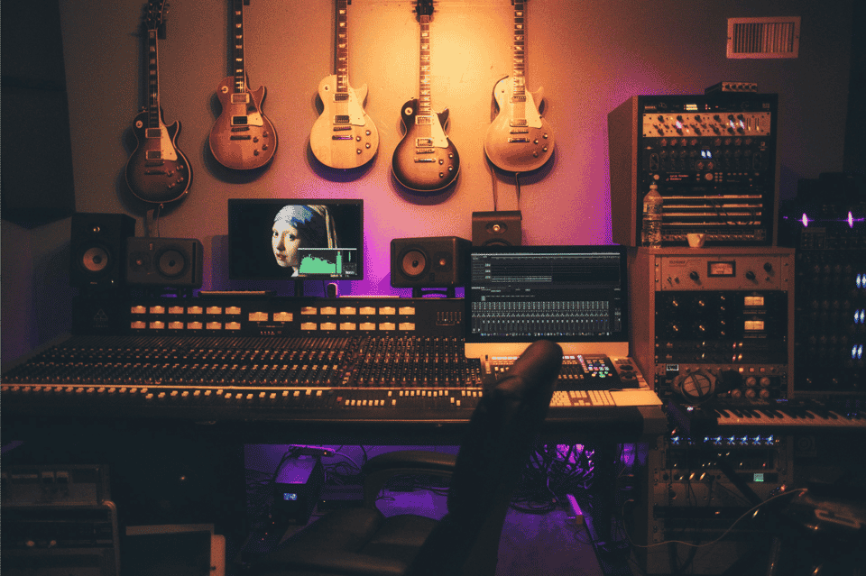 Professional studio mixing console