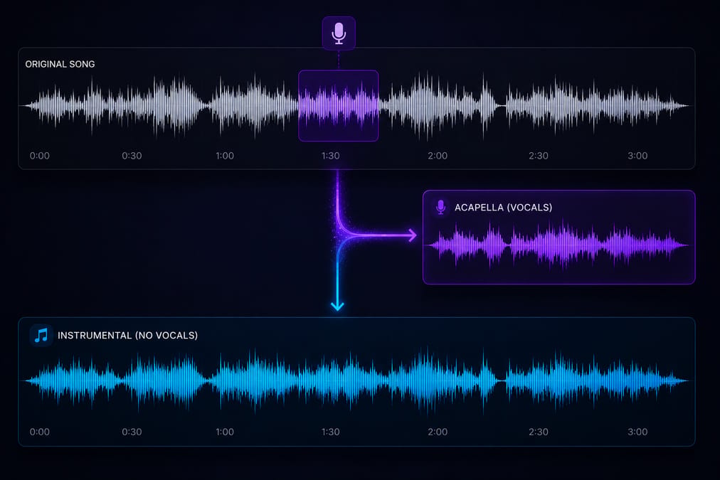 A Capella vocal isolation in MixMaster Pro