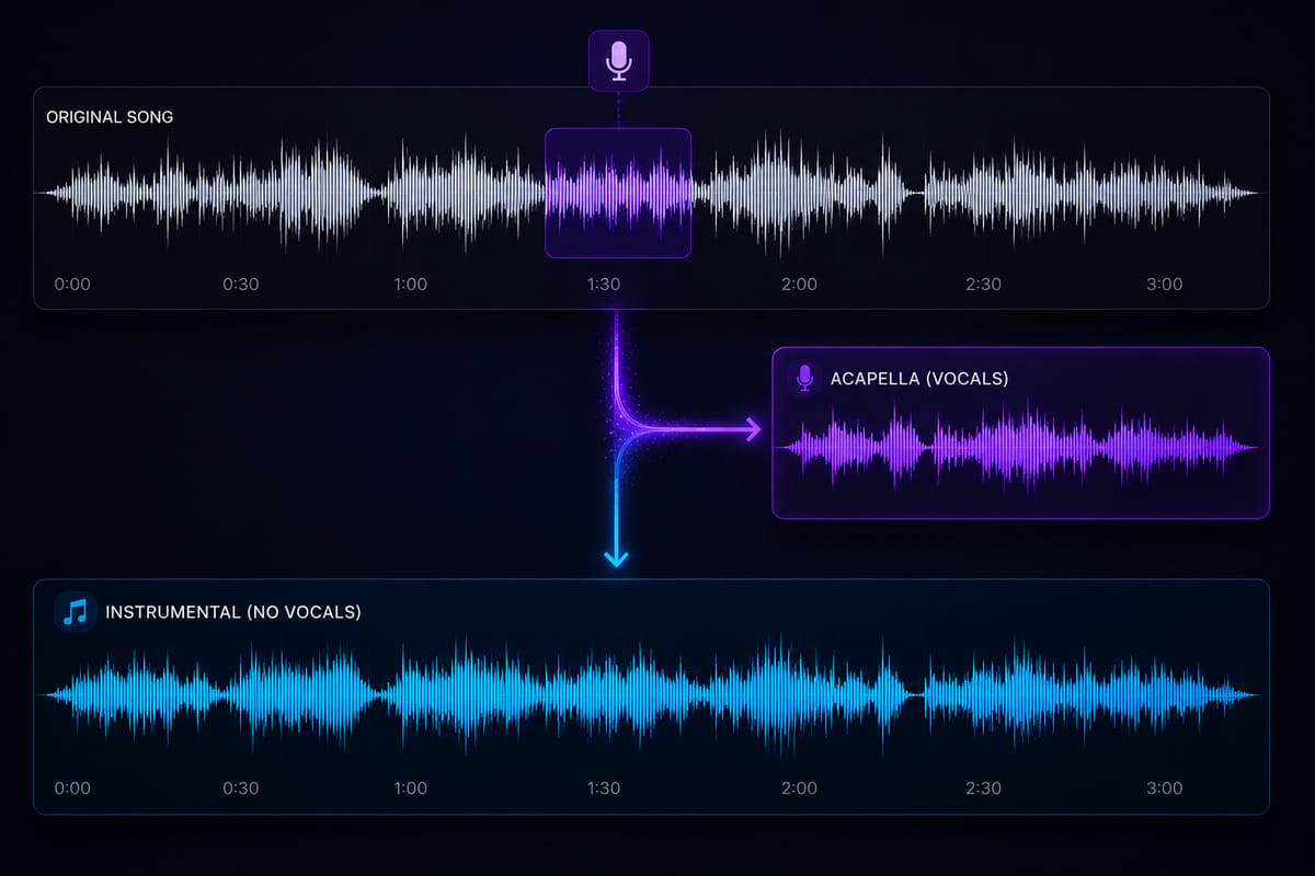 A Capella vocal isolation in MixMaster Pro