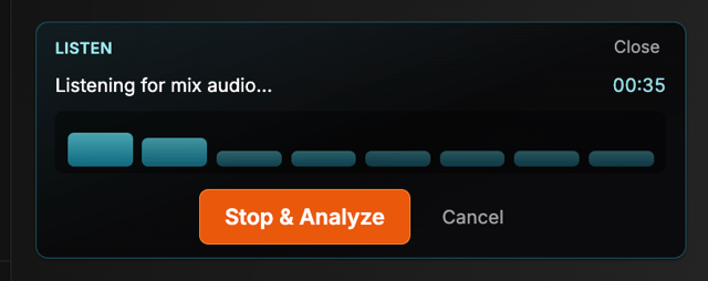 Maya listen-in capture from DAW room or mobile for live mix feedback